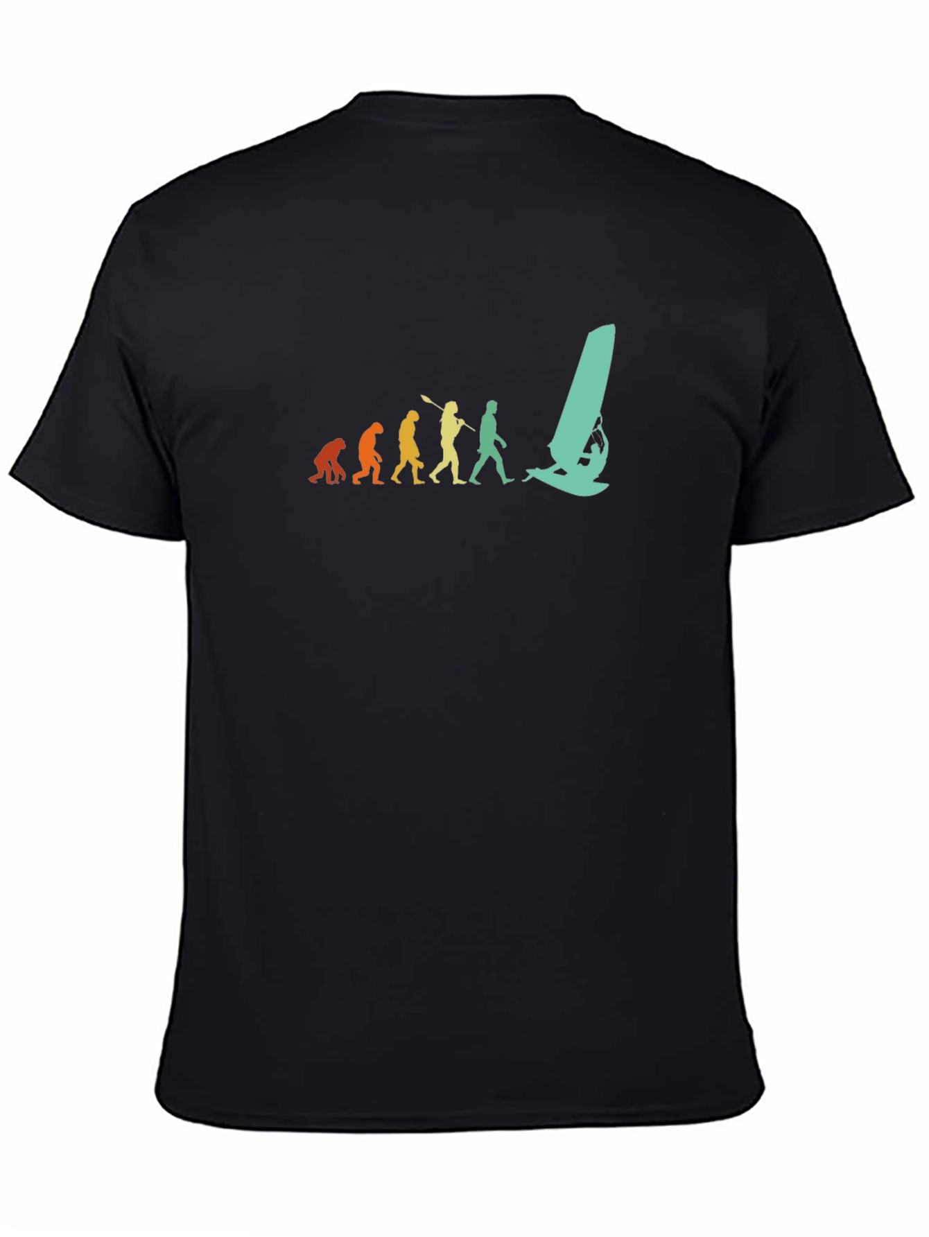 Camiseta Negra Hombre - Evolución Windsurf