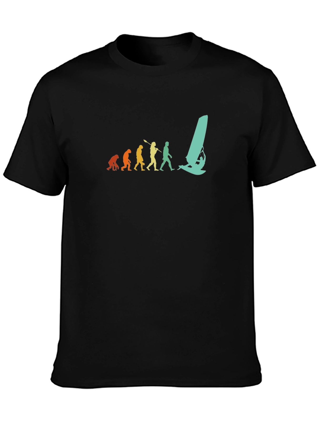 Camiseta Negra Hombre - Evolución Windsurf
