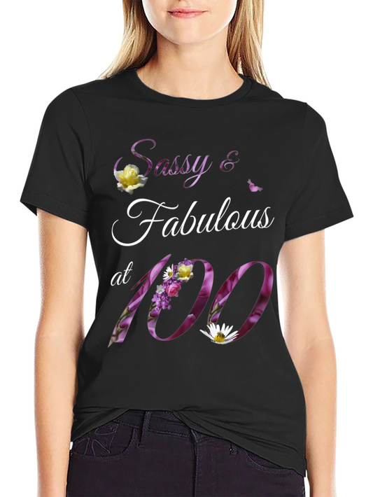 Camiseta Sassy & Fabulous 100 Años Floral