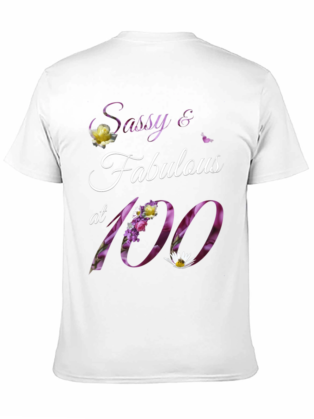Camiseta Sassy & Fabulous 100 Años Floral