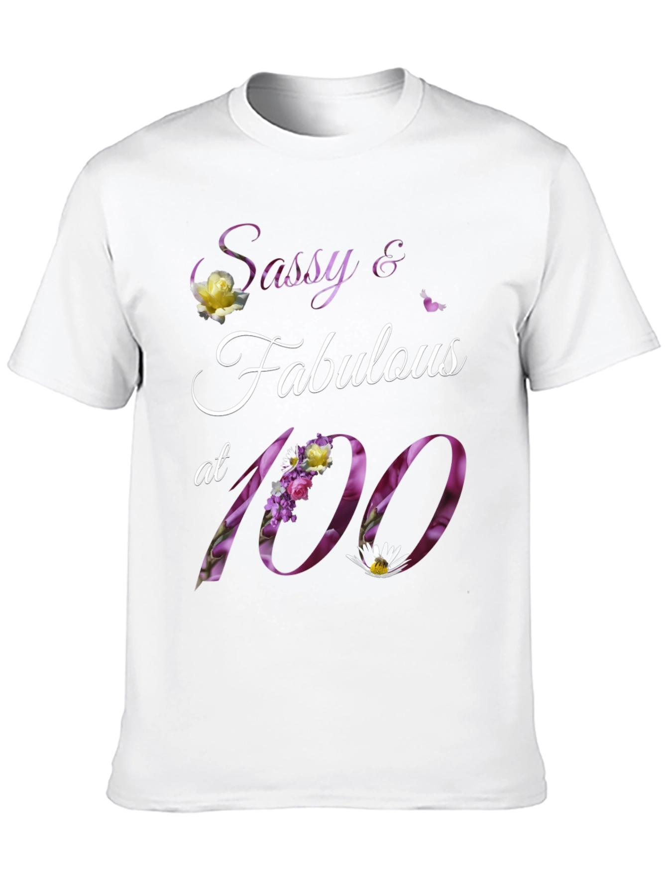 Camiseta Sassy & Fabulous 100 Años Floral