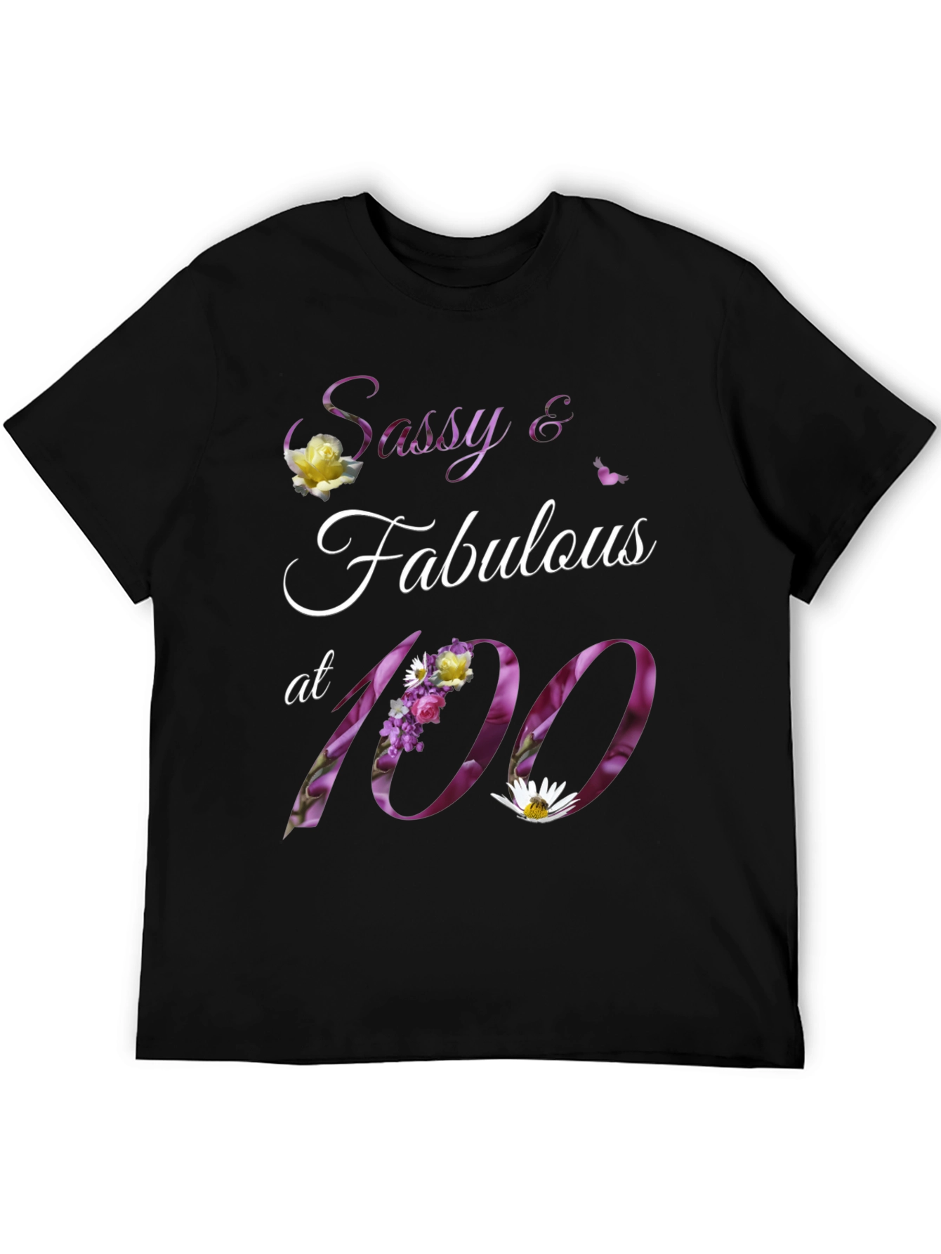 Camiseta Sassy & Fabulous 100 Años Floral