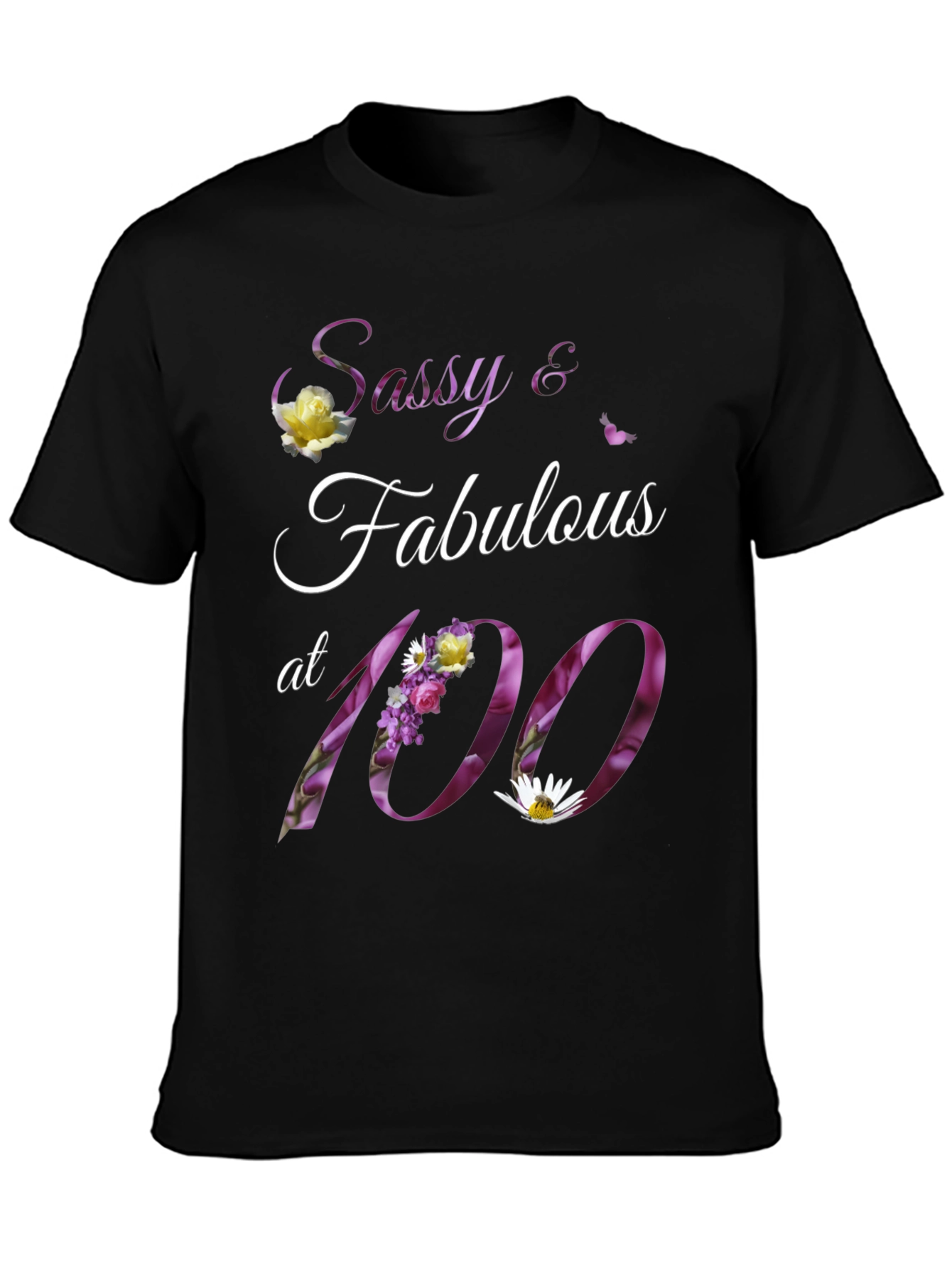 Camiseta Sassy & Fabulous 100 Años Floral