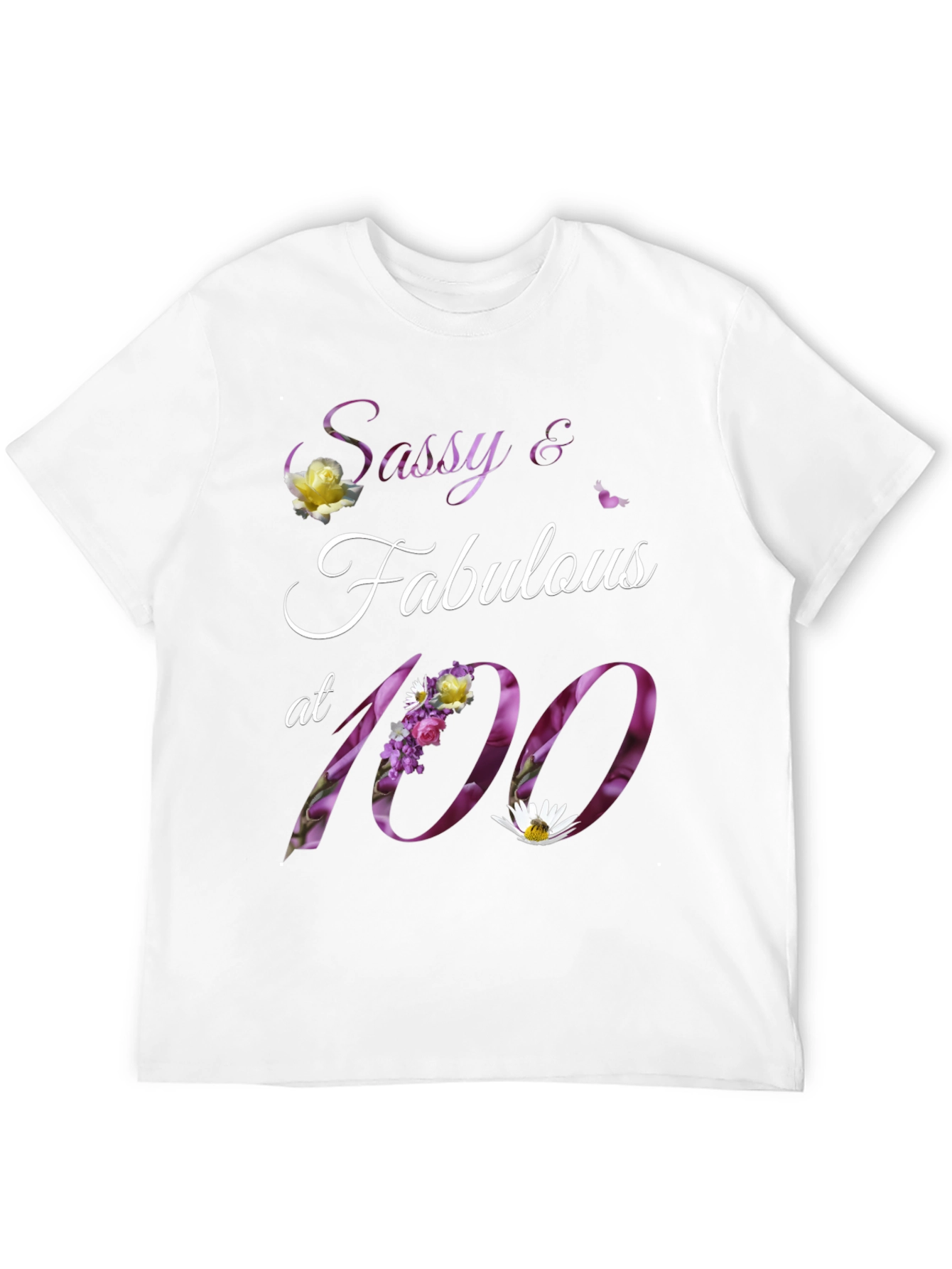 Camiseta Sassy & Fabulous 100 Años Floral
