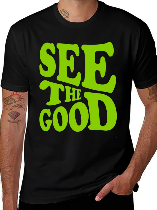 Camiseta Negra - Mensaje Positivo See the Good