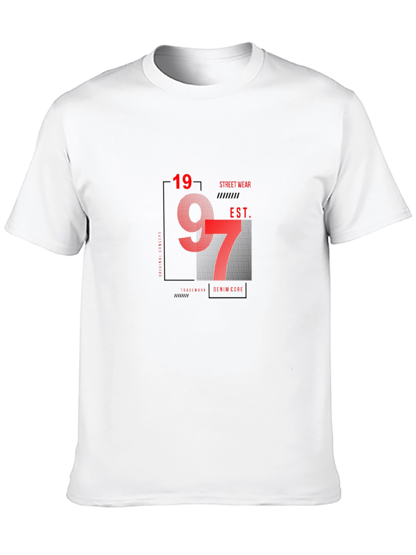 Camiseta Negra Estampada 1997 Street Wear