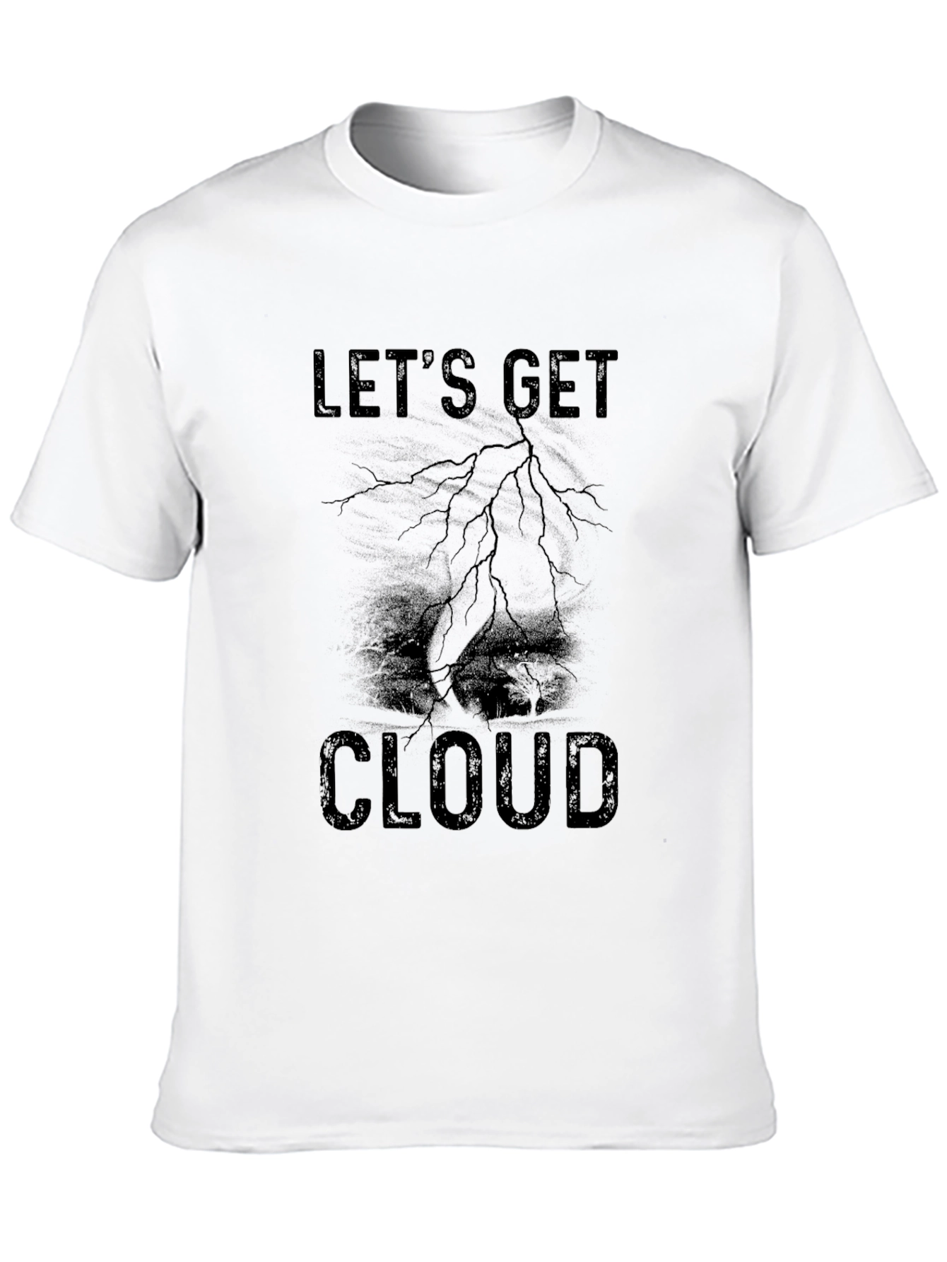 Camiseta Negra Lets Get Cloud para Hombre