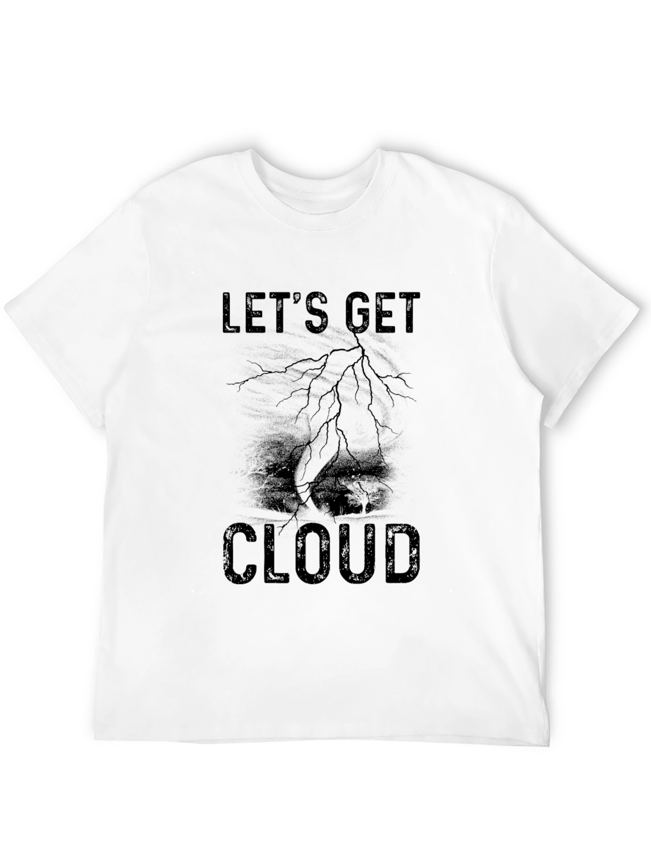 Camiseta Negra Lets Get Cloud para Hombre