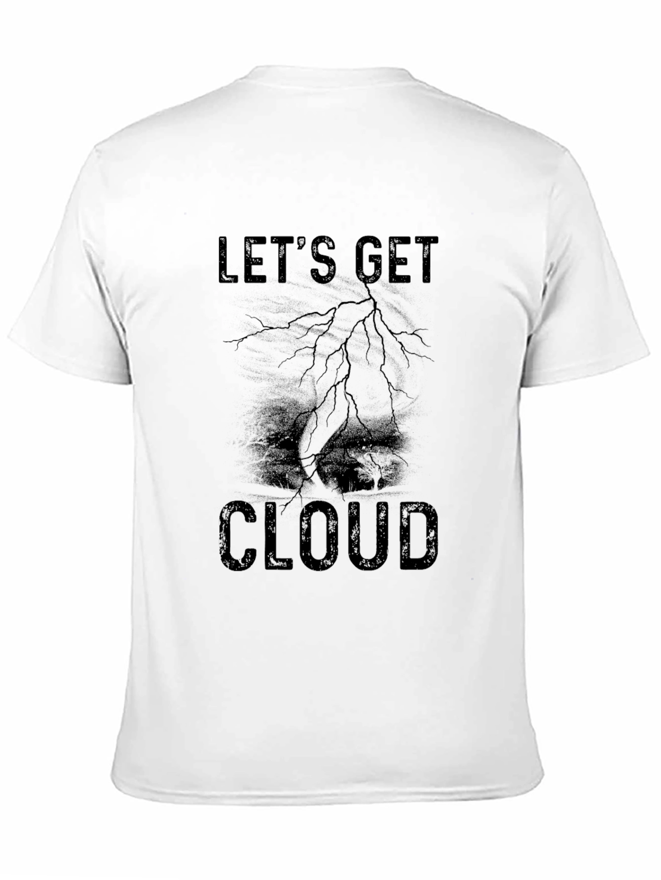 Camiseta Negra Lets Get Cloud para Hombre