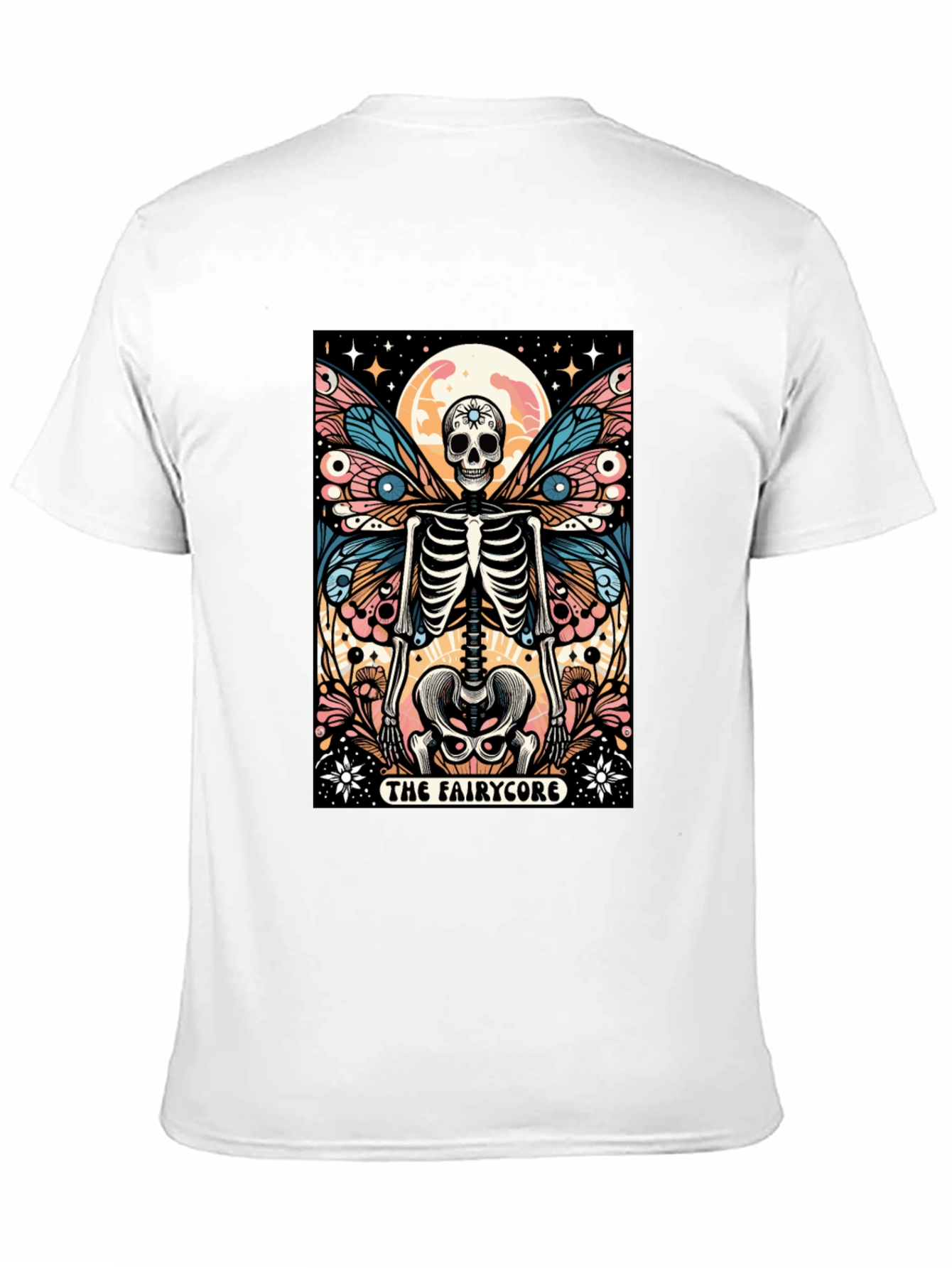 Camiseta Negra con Diseño Hada Esqueleto